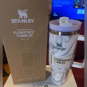 Stanley Marble White and Silver Flowstate Tumbler